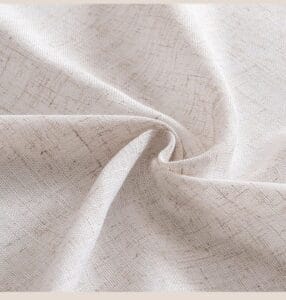 Natural-color faux linen sheer curtain panel
