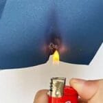 Fire retardant curtain fabric self-extinguishing within 2 seconds per NFPA 701 test method