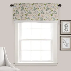 Rod Pocket Printed Kitchen Curtain Café Curtains