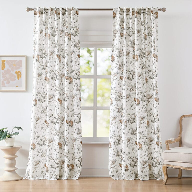 Floral-Printed Semi Blackout Curtains