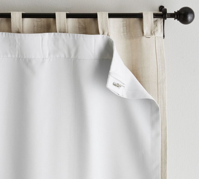 Double-layer Faux Linen Blackout Curtain