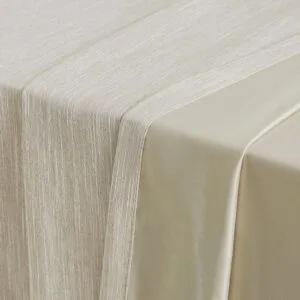 vertical striped blackout curtain fabric over a table