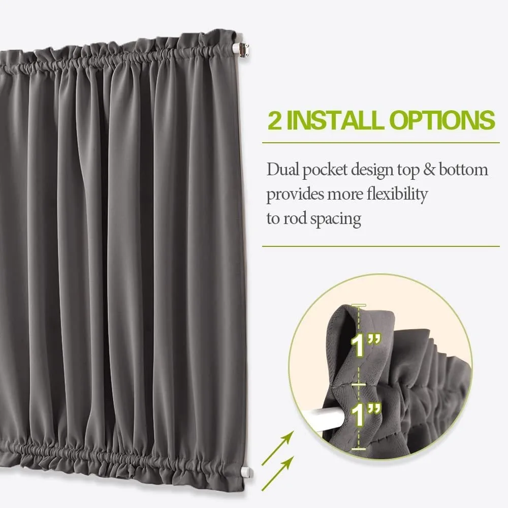 Rod Pocket Blackout Door Curtains - Image 5