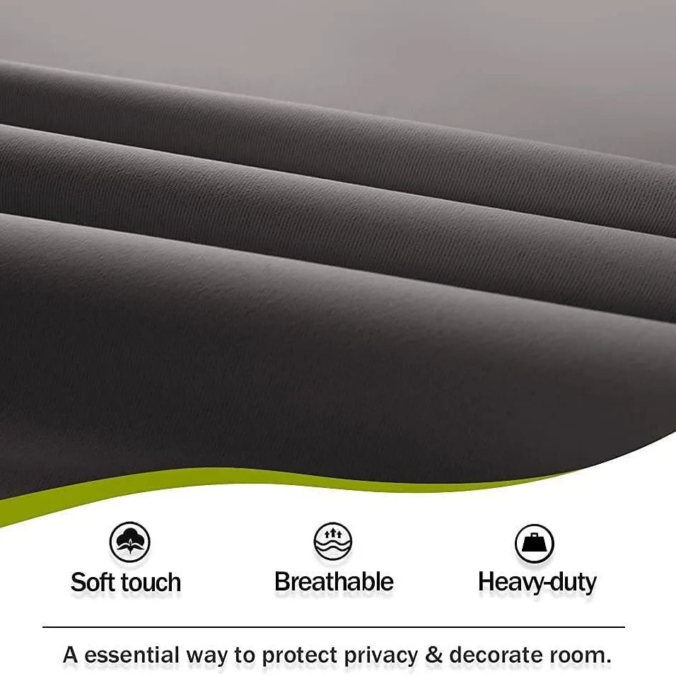 Rod Pocket Blackout Door Curtains - Image 4