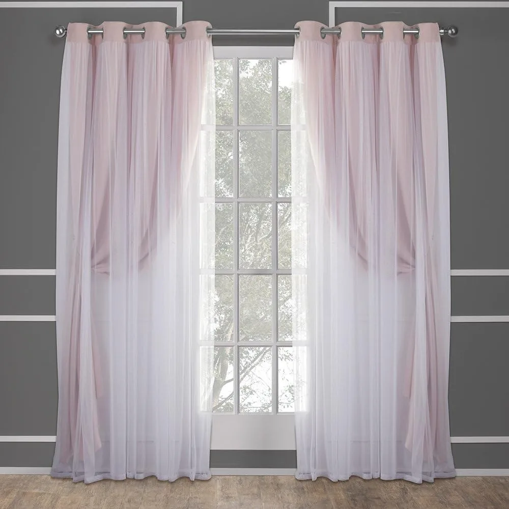 Solid Double-Layer Sheer and Blackout Curtain - Image 4
