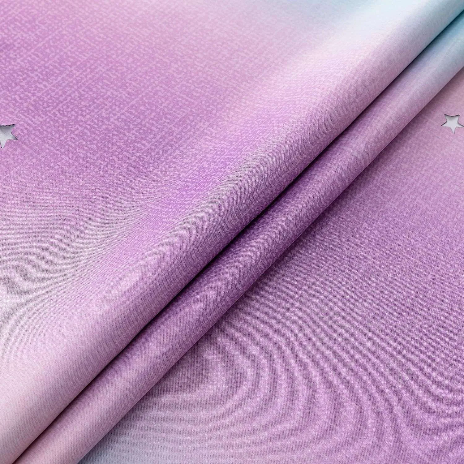 purple star cut-out curtain fabric
