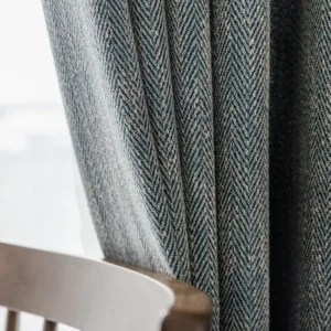 gray herringbone jacquard curtain