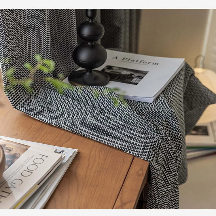 Geometric Pattern Blackout Jacquard Curtains - Image 6