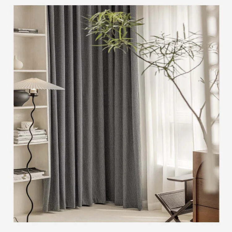 Geometric Pattern Blackout Jacquard Curtains - Image 5