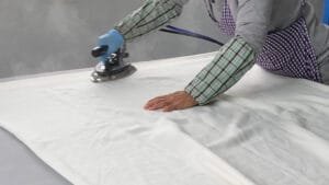 Dairui factory finishing and packaging process for private label curtain orders
