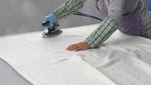 Dairui factory finishing and packaging process for private label curtain orders