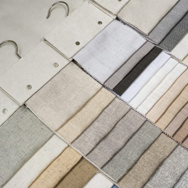 Stocked curtain fabric in multiple colors at Dairui