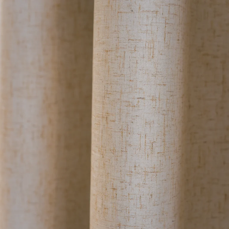 beige faux linen curtain fabric texture