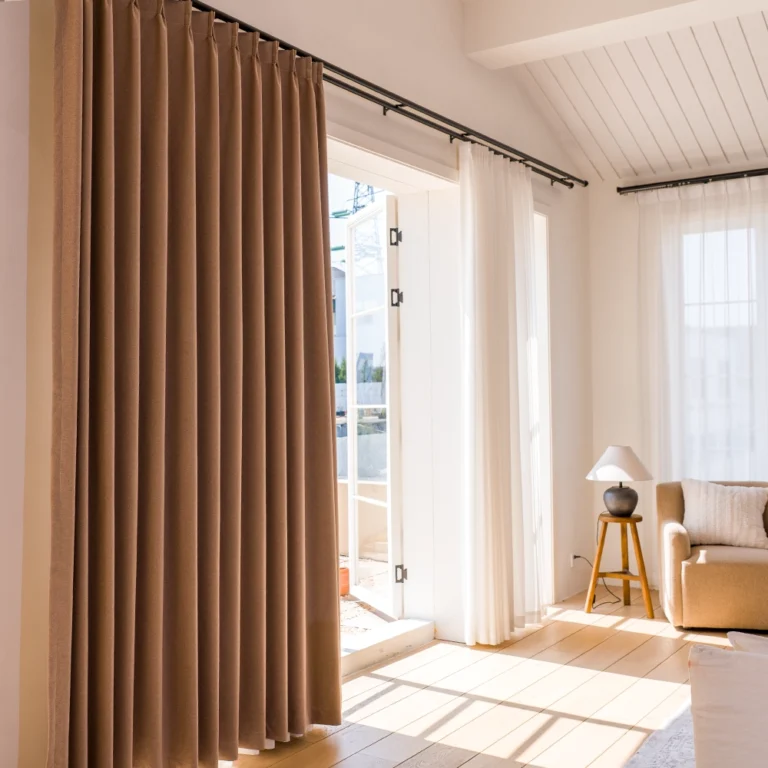 100% Blackout Faux Linen Curtains