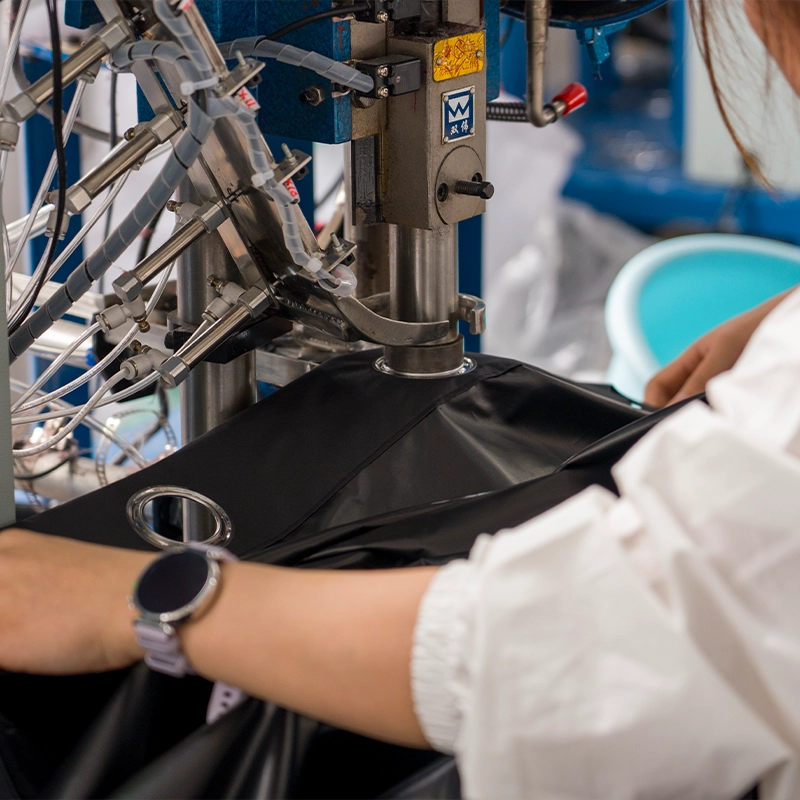 Curtain manufacturing production line cutting and sewing OEM client orders