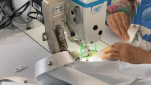 Industrial heat-setting process for Ripplefold and S-Fold curtain panels at Dairui factory