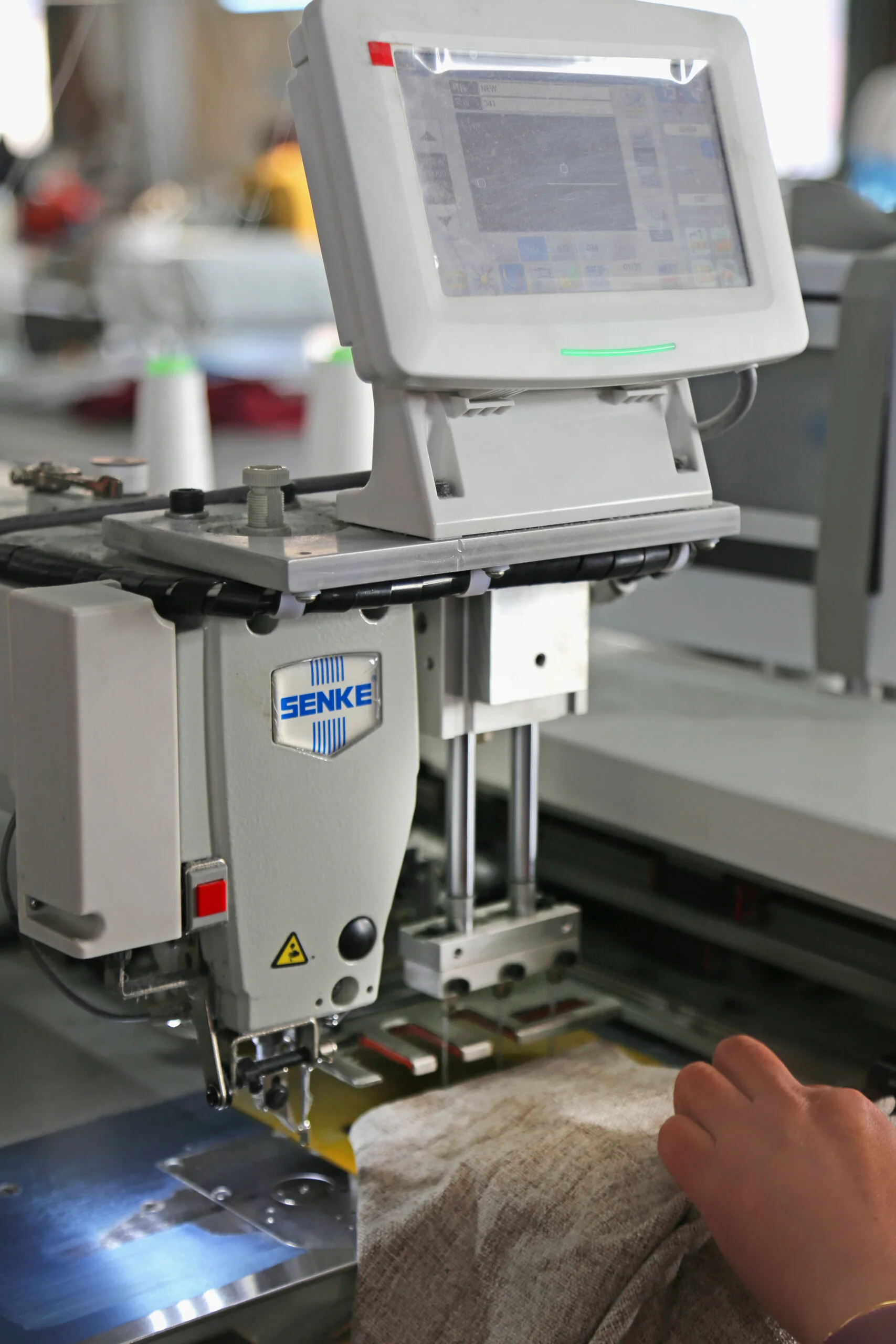 Dairui Curtain factory floor in Shaoxing China producing pre-production curtain samples