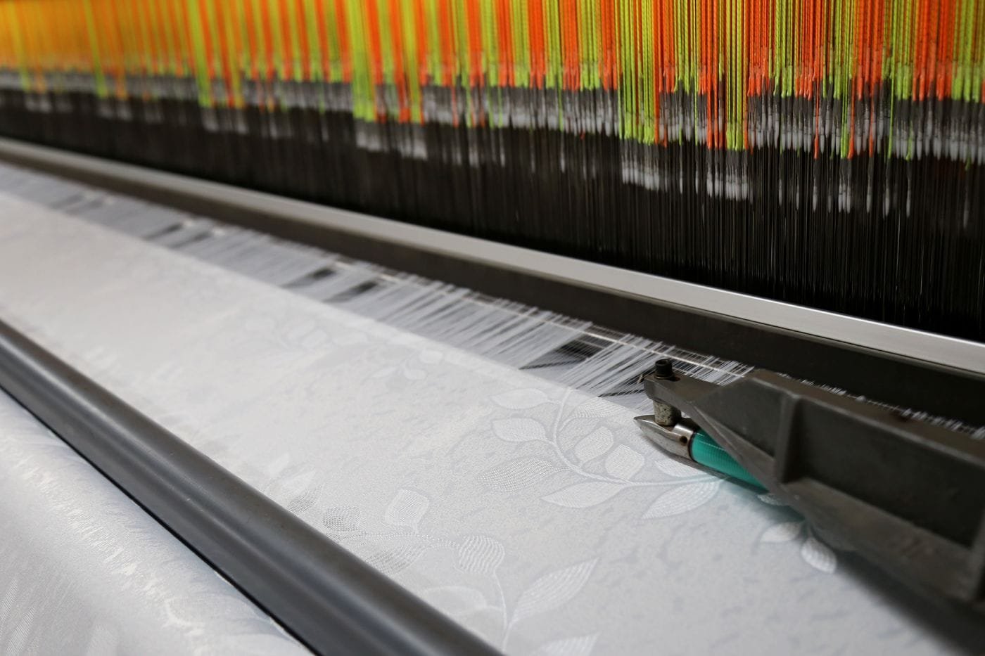 Jacquard weaving loom at Dairui curtain fabric mill in Shaoxing