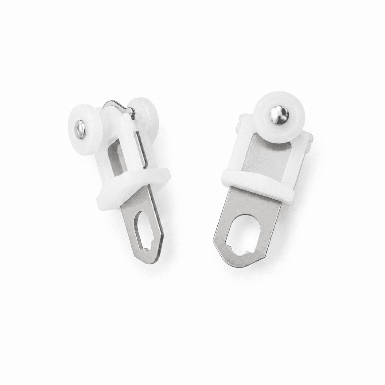 Curtain track runners with stainless steel hook plates