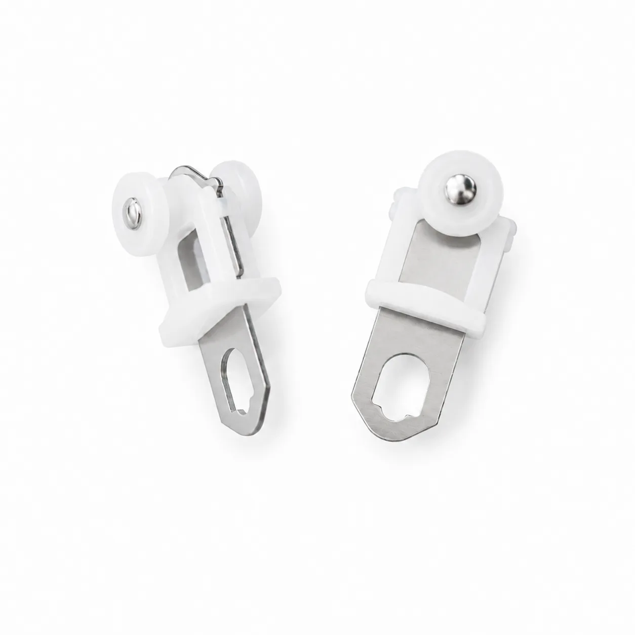Curtain track runners with stainless steel hook plates