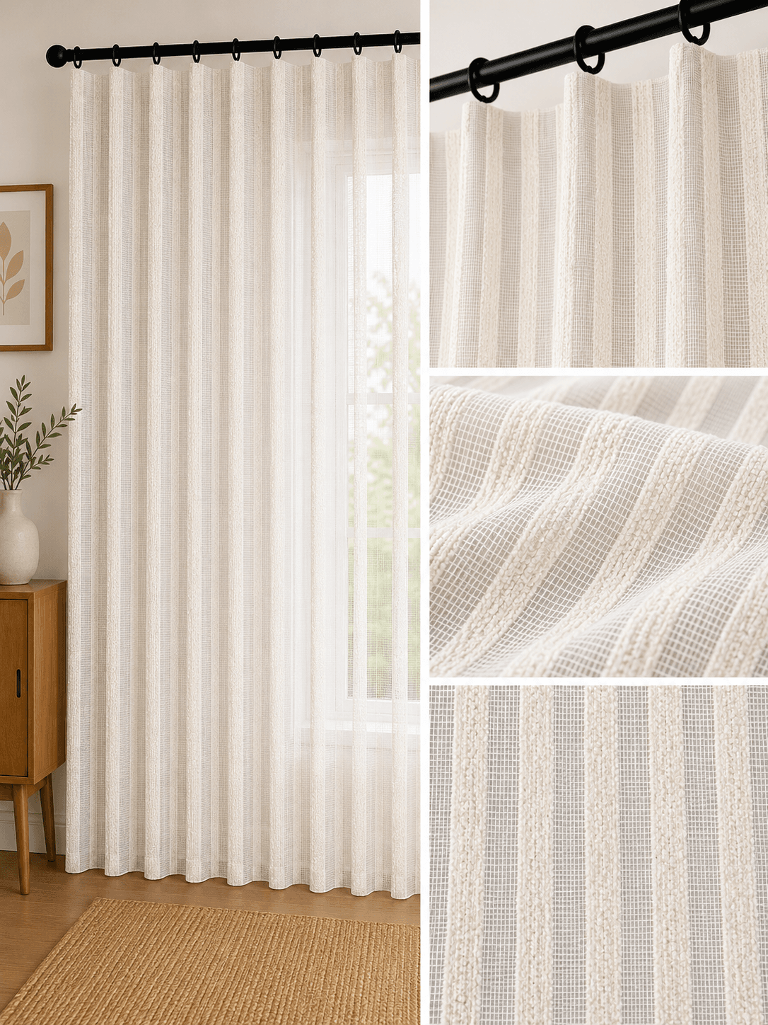 TL009-13 sheer curtain fabric 150 GSM, design 13