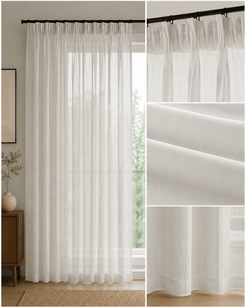TL0601 sheer curtain fabric 150 GSM, design 1