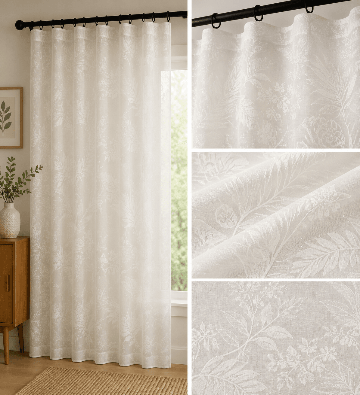 XZFS9-10 sheer curtain fabric 150 GSM, design 10