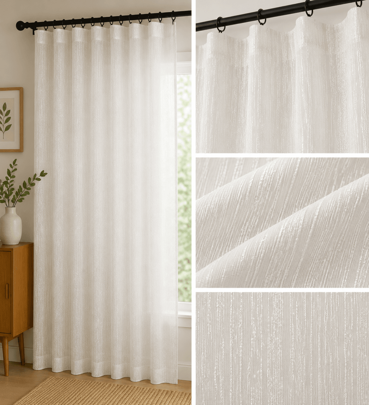 XZFS9-11 sheer curtain fabric 150 GSM, design 11