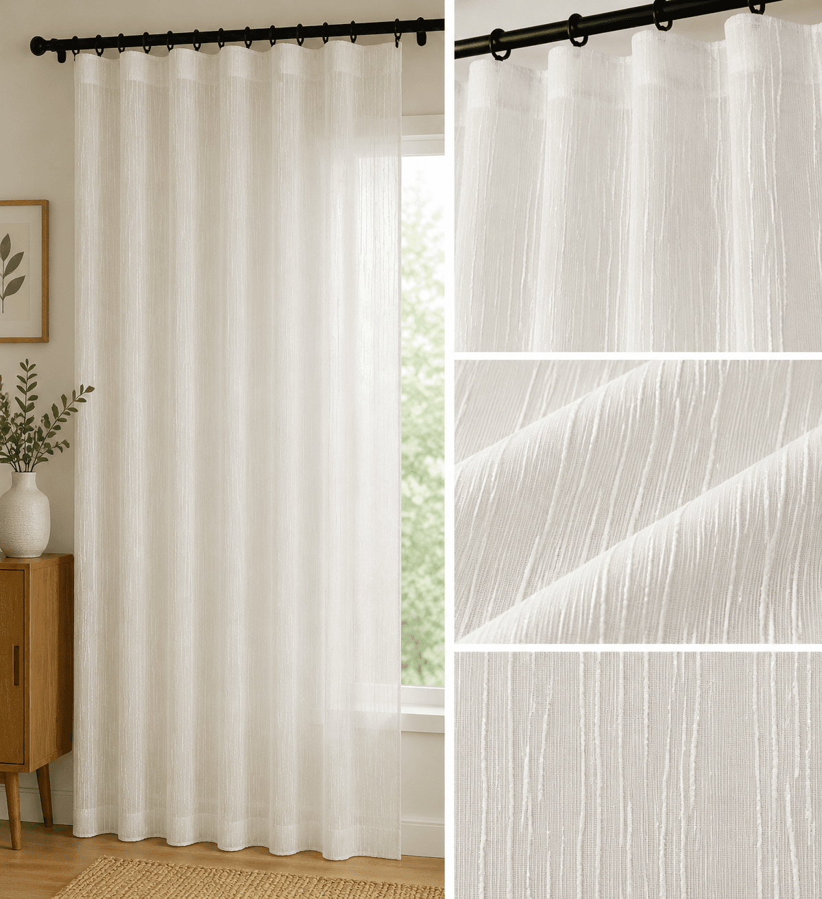 XZFS9-12 sheer curtain fabric 150 GSM, design 12