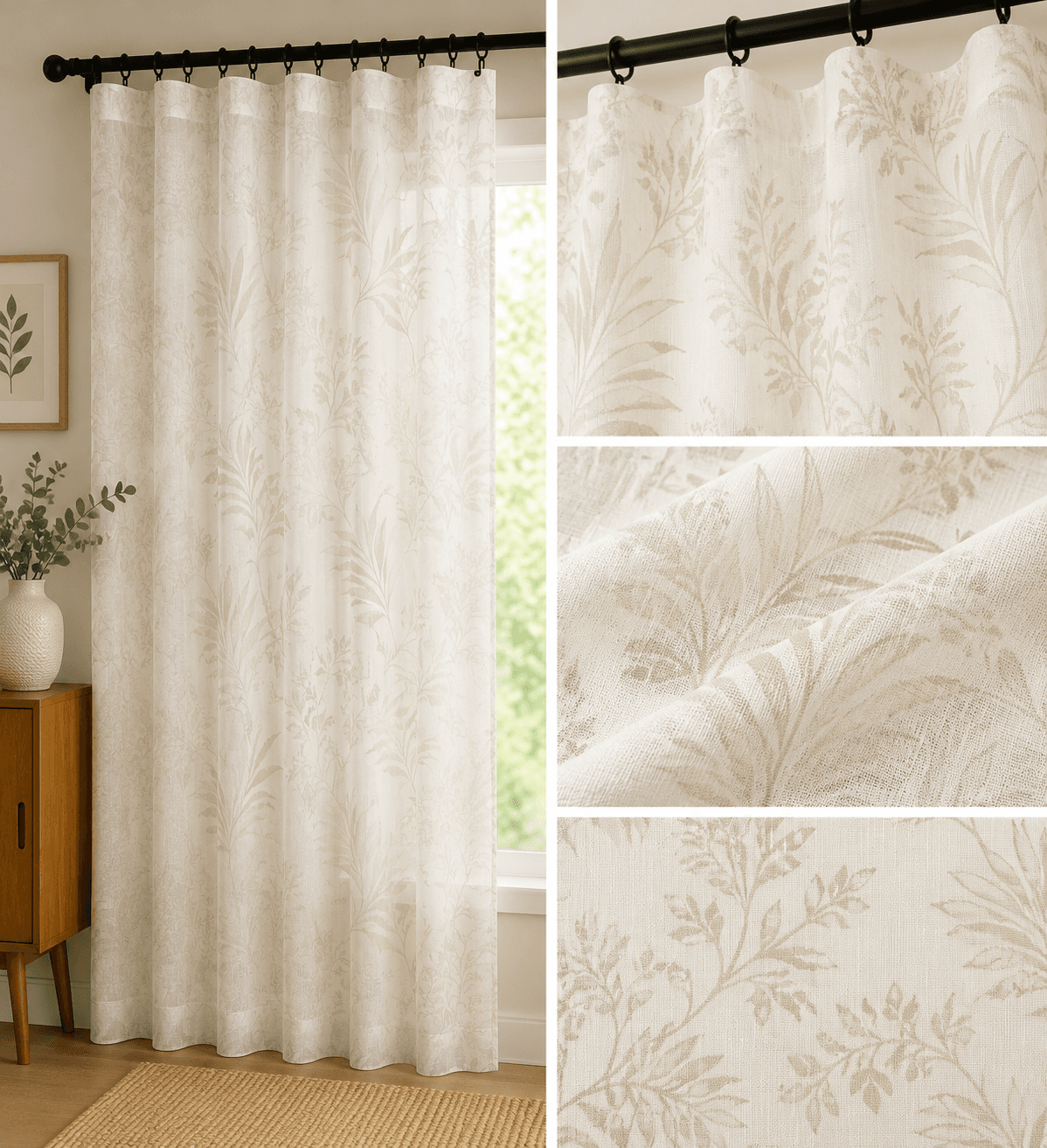 XZFS9-15 sheer curtain fabric 150 GSM, design 15