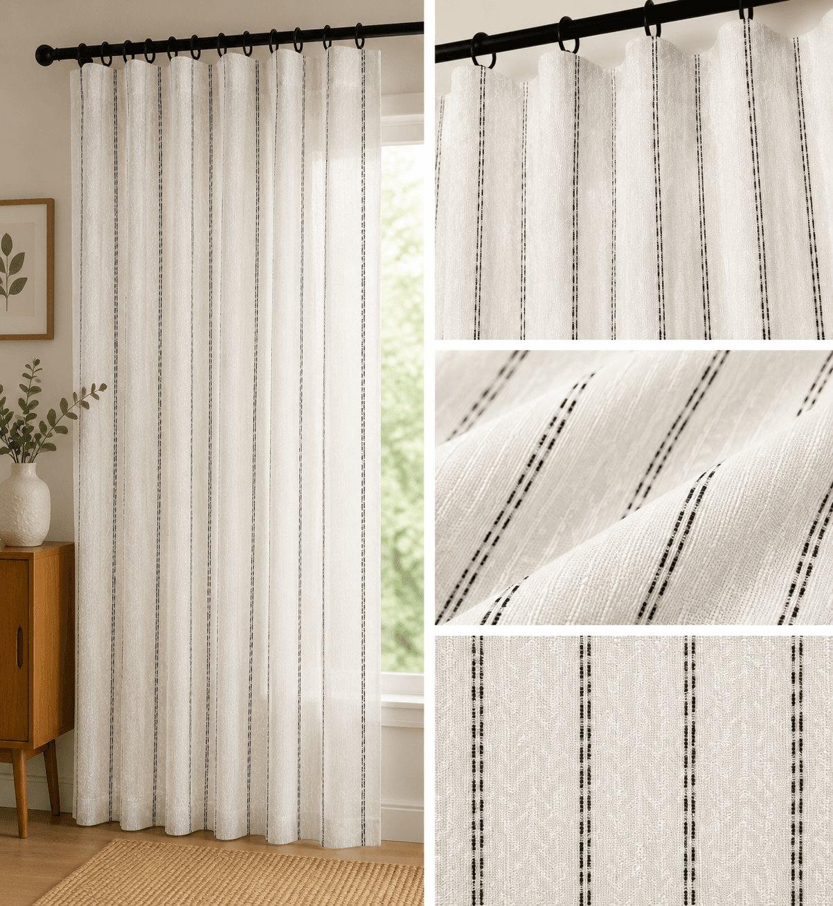 XZFS9-17 sheer curtain fabric 150 GSM, design 17