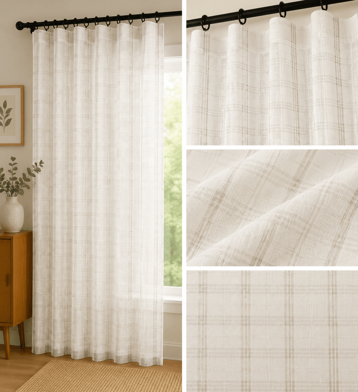 XZFS9-19 sheer curtain fabric 150 GSM, design 19
