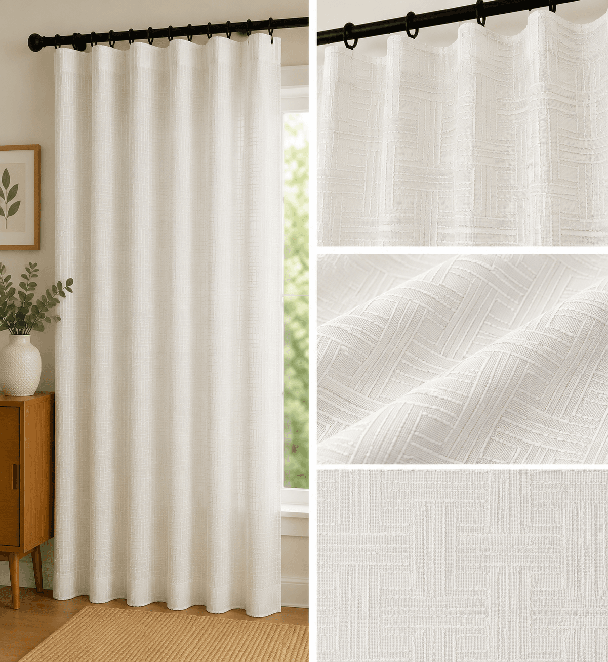 XZFS9-20 sheer curtain fabric 150 GSM, design 20