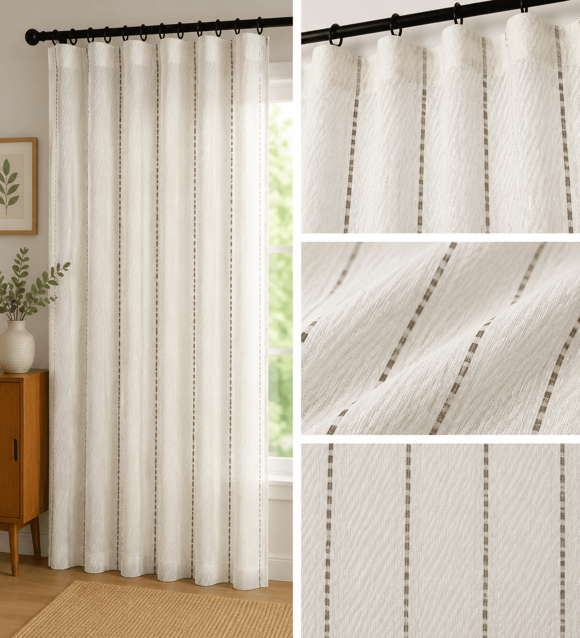 XZFS9-21 sheer curtain fabric 150 GSM, design 21