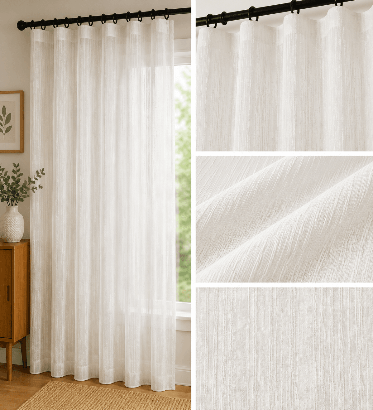 XZFS9-23 sheer curtain fabric 150 GSM, design 23
