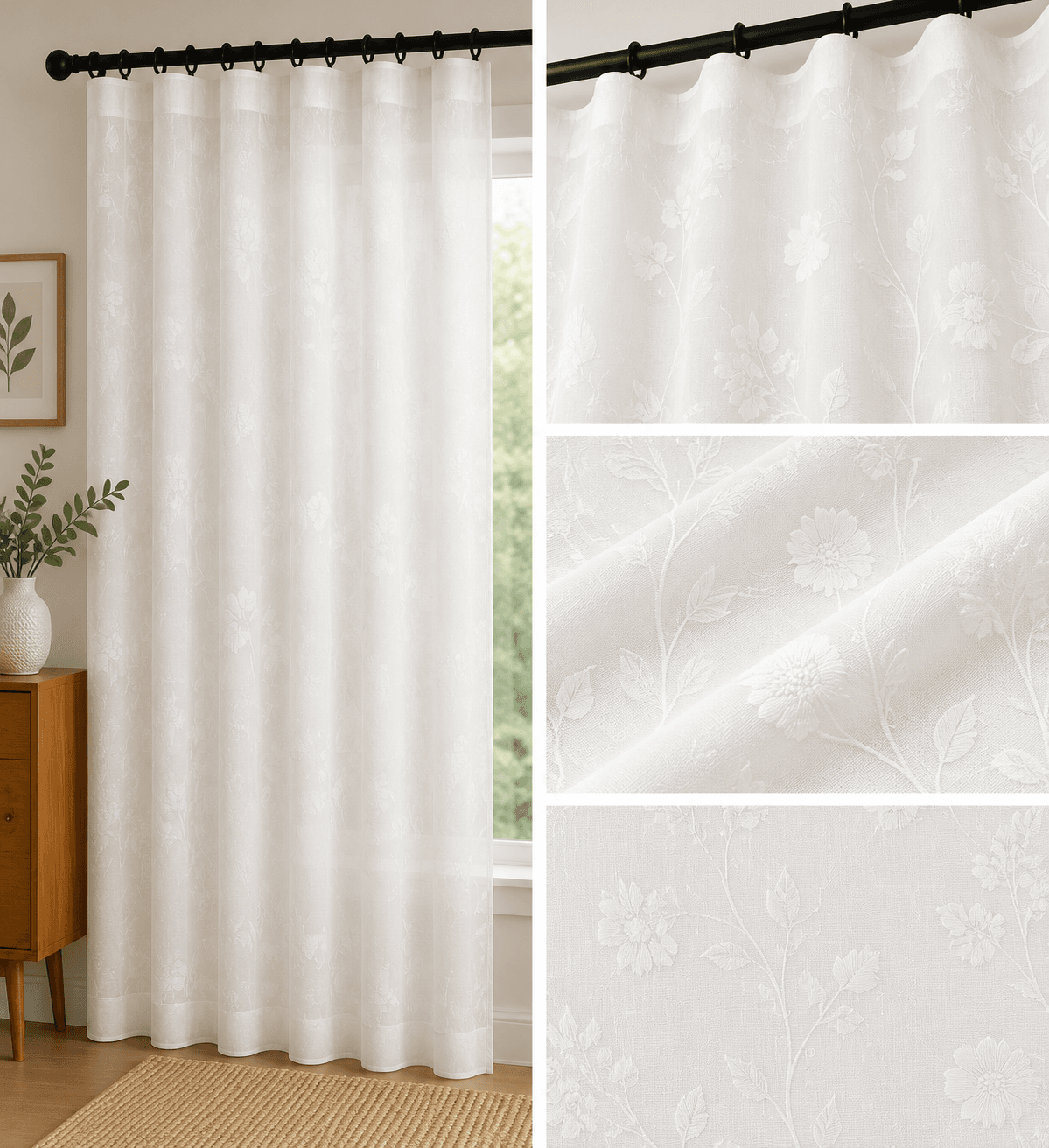 XZFS9-25 sheer curtain fabric 150 GSM, design 25