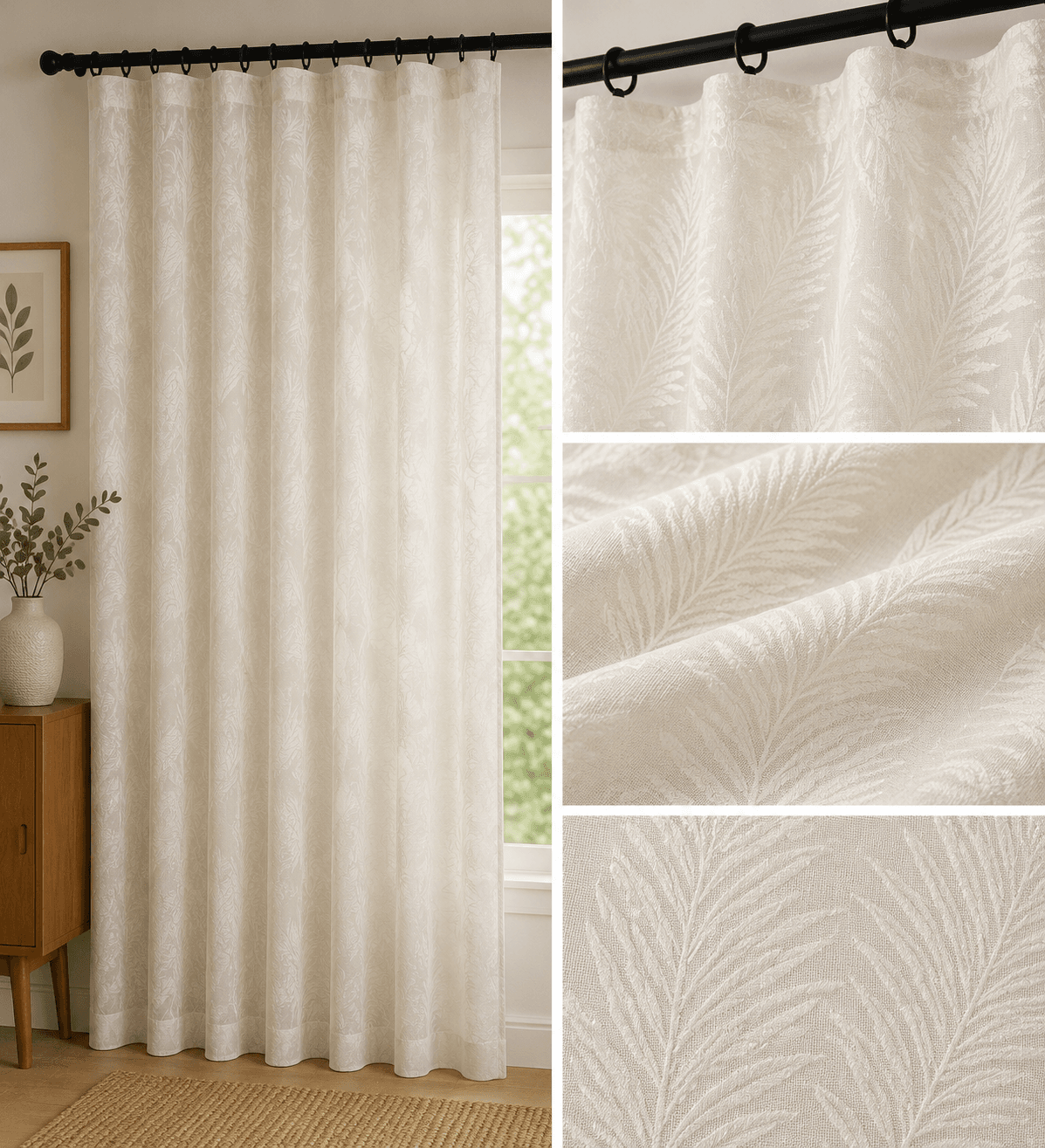 XZFS9-5 sheer curtain fabric 150 GSM, design 5