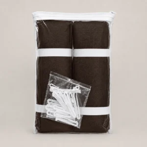 Packed curtain sample for retail packaging