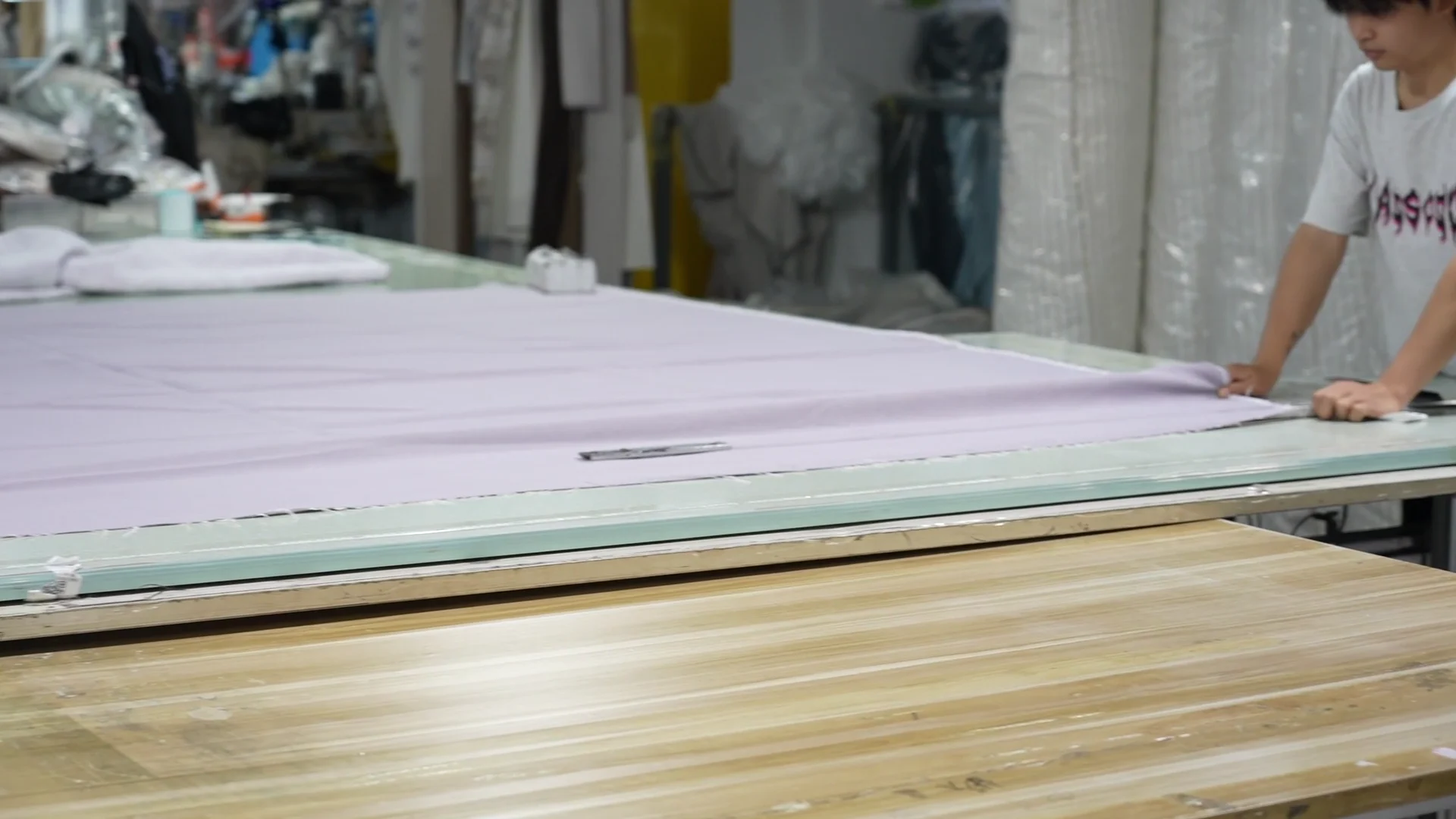 Finished curtain manufacturing process at Dairui factory