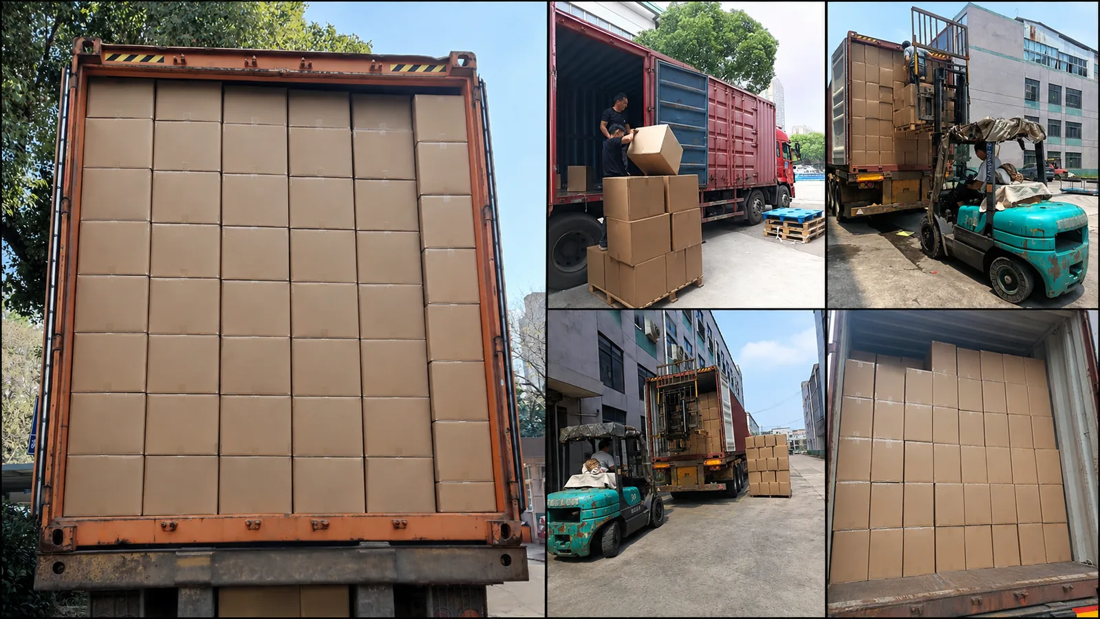 Real export container loading records for bulk curtain orders